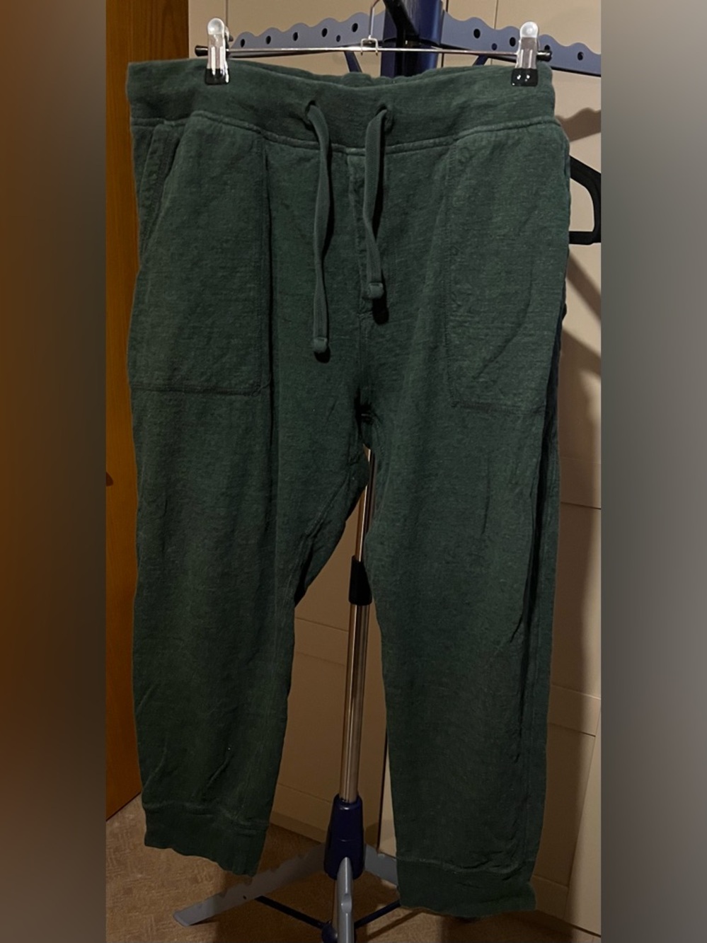 J. Crew Men's Forest Green Knit Drawstring Joggers